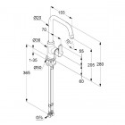 Kludi Pure&Easy bateria umywalkowa wysoka 370240565