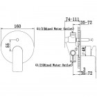 Kohlman Proxima bateria prysznicowa podtynkowa z przełącznikiem