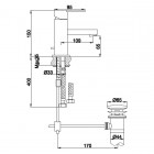 Kohlman Gixs bateria umywalkowa stojąca