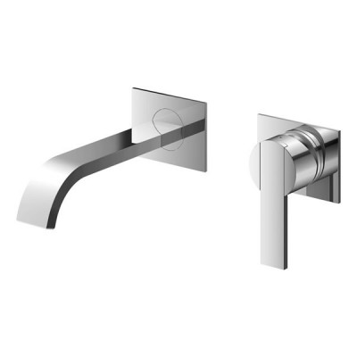 Kohlman Gixs bateria umywalkowa podtynkowa 2-otworowa wylewka 17 cm