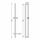 Tres Cuadro Slim drążek niklowany