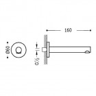 Tres wylewka ścienna 16 cm 16117002