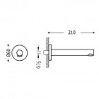 Tres wylewka ścienna 16 cm 06117202