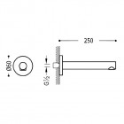 Tres wylewka ścienna 25 cm 16117102