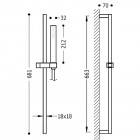 Tres Cuadro Slim zestaw natryskowy 03433603