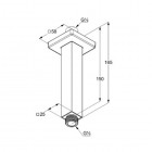 Kludi A-QA ramię natrysku sufitowe 150 mm 665450500