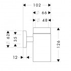 Hansgrohe Logis uchwyt ze szklanką do mycią zębów