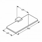 Kludi E2 półka 260x140 mm