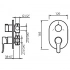 Vedo Cento kompletny zestaw wannowy VBC1232/30