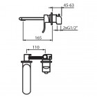Vedo Cento bateria umywalkowa podtynkowa VBC1012
