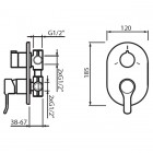 Vedo Cento bateria wannowo-prysznicowa podtynkowa VBC1017