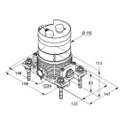 Kludi element wewnętrzny baterii wannowej wolnostojącej