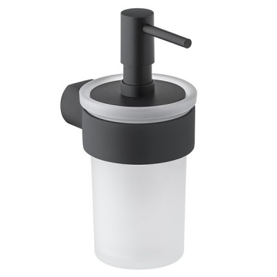 Gedy Pirenei dozownik na mydło wiszący czarny