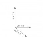 Gedy Pirenei wieszak na ręcznik 35 cm czarny
