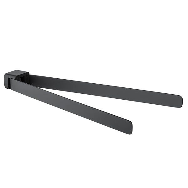 Gedy Pirenei wieszak na ręcznik dwuramienny czarny