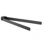 Gedy Pirenei wieszak na ręcznik dwuramienny czarny