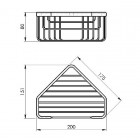 Gedy Koszyk prysznicowy narożny czarny