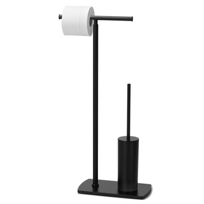 Gedy stojak na papier + szczotka WC czarny