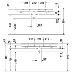 Duravit 2nd floor umywalka 120x50,5 cm 1-otworowa