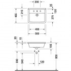 Duravit Starck 3 umywalka nablatowa 56x46 cm