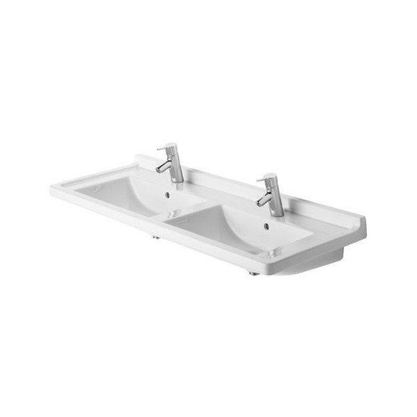 Duravit Starck 3 umywalka podwójna 1-otowrowa 130 x 48.5 cm