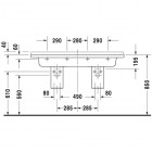 Duravit Starck 3 umywalka podwójna 1-otowrowa 130 x 48.5 cm
