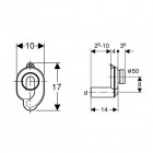 Geberit syfon pisuarowy odpływ poziomy lub pionowy