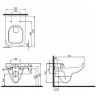 Koło Nova Pro miska WC wisząca prostokątna