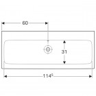 Geberit iCon umywalka 120 cm, bez otworu