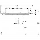Geberit iCon umywalka 120 cm, bez otworu