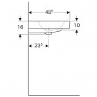 Geberit iCon umywalka 120 cm, podwójna
