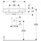 Geberit iCon umywalka 60 cm, nablatowa