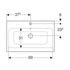 Geberit iCon umywalka 75 cm, nablatowa