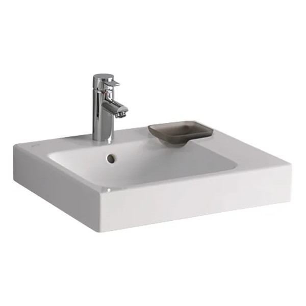 Geberit iCon umywalka 50 cm, nablatowa, z mydelniczką, prawa