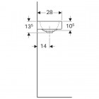 Geberit iCon umywalka 38 cm, prawa