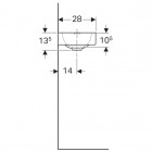 Geberit iCon umywalka 38 cm, lewa