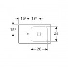 Geberit iCon umywalka 53 cm, lewa
