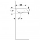 Geberit iCon umywalka 53 cm, lewa