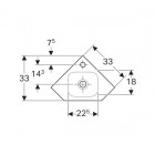 Geberit iCon umywalka narożna 33 cm
