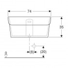 Geberit Publica Umywalka wiekcyjna 74 cm