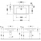 Duravit Starck 3 umywalka 85x48,5 cm