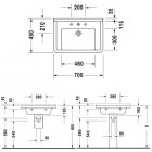 Duravit Starck 3 umywalka 70x49 cm