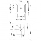Duravit Starck 3 umywalka nablatowa 48x46,5 cm