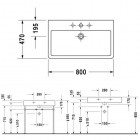 Duravit Vero umywalka 1-otworowa 80x47 cm