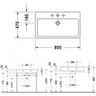 Duravit Vero umywalka 3-otworowa 80x47 cm