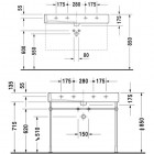 Duravit Vero umywalka 1-otworowa 100x47 cm