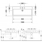 Duravit Vero umywalka 3-otworowa 100x47 cm
