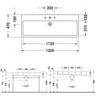 Duravit Vero umywalka 1-otworowa 120x47 cm