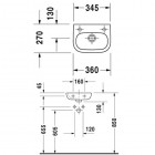 Duravit D-Code umywalka 36x27 cm