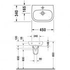 Duravit D-Code umywalka 45x34 cm